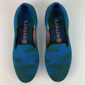 Rothy’s RARE and Retired Teal Camo Flats Size 7